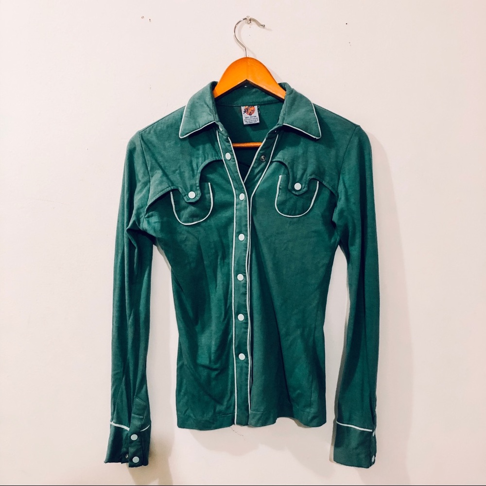 Vintage 1970’s Blue Sky Western Shirt XS